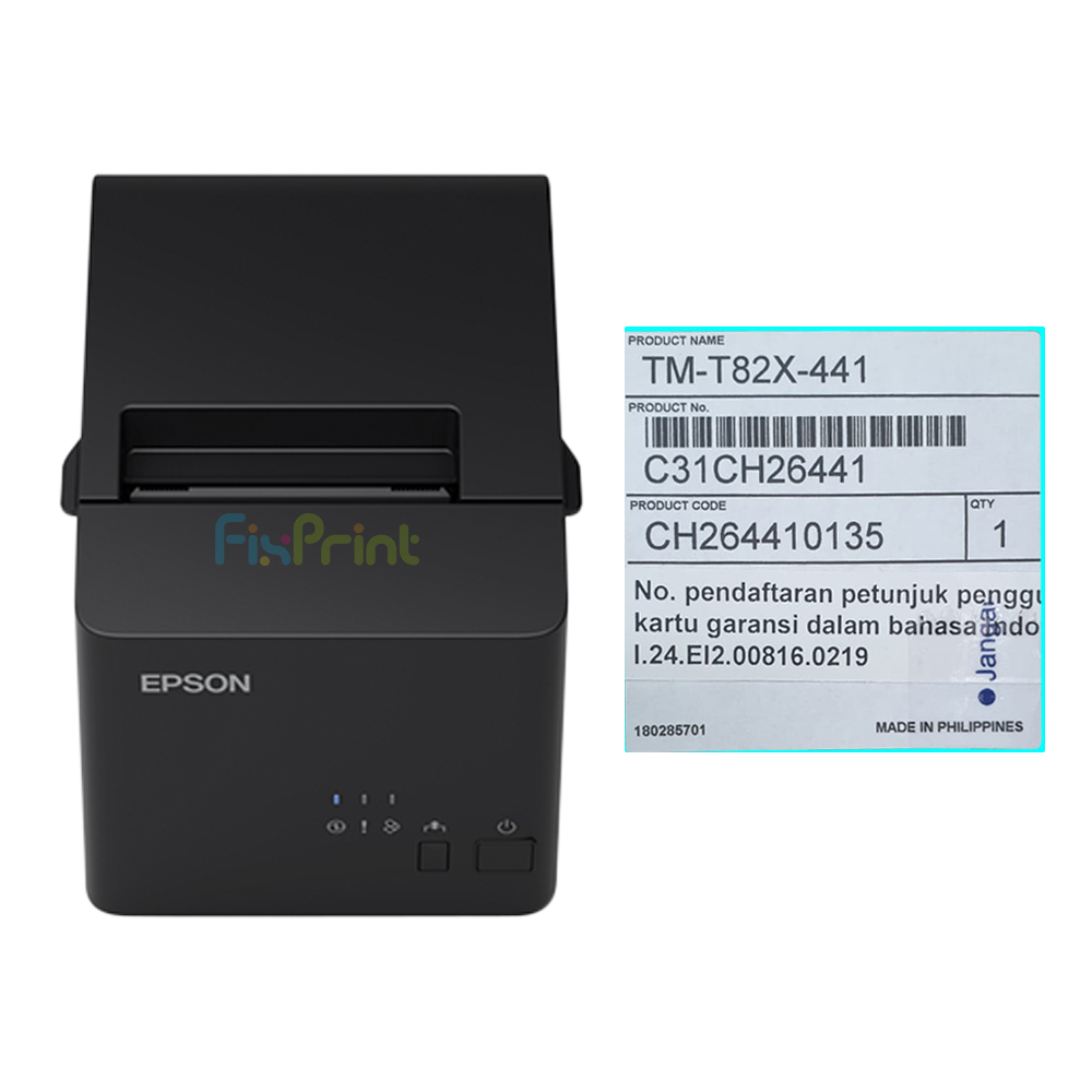 Printer Kasir Epson TM-T82X - 441 TM82x - 441 (Auto Cutter) Port USB+Serieal, Epson Printer Pos TMT82x - 441 USB Serial 